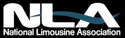 National Limousine Association logo – NLA white text with stylized blue wave